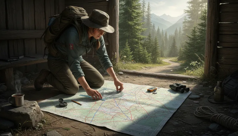 Illustration of mapping: Creating a visual representation of an area.