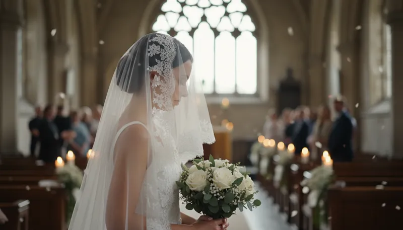 Illustration of veil: A piece of cloth covering the face.