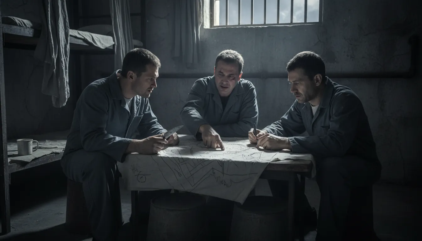 breakout का चित्र: a forcible escape from a prison