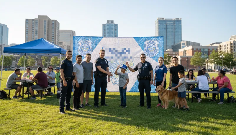 Illustration of blue lives matter: A phrase underscoring the value of police lives.