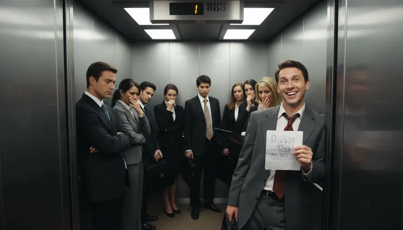 Illustration of one's elevator doesn't go all the way to the top: someone lacks common sense or understanding.