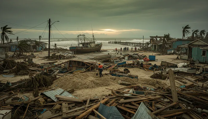 Illustration of devastation: Severe destruction or damage.