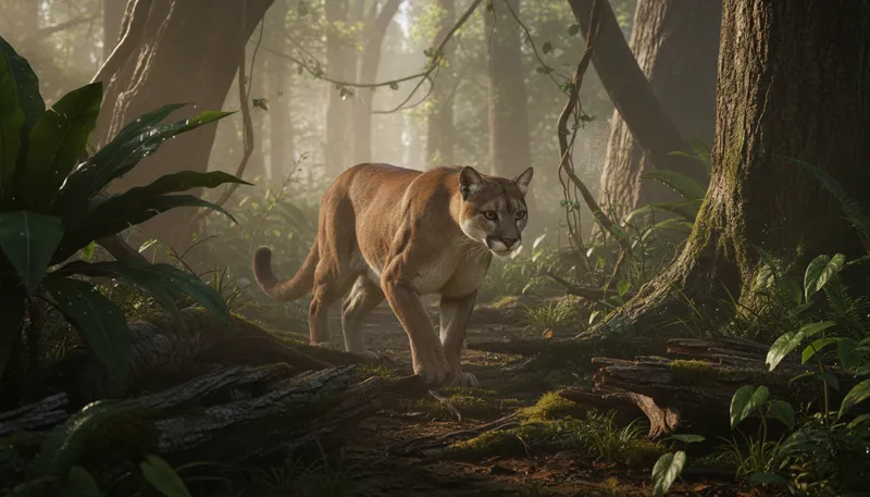 Illustration of cougar: A large wild cat, also a slang term.