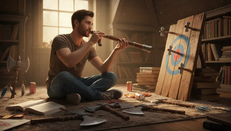 Illustration of blow tomahawks: To waste time or resources foolishly.