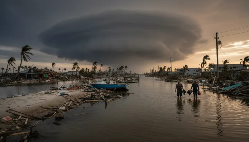 Illustration of katrina: A powerful hurricane that struck in 2005.