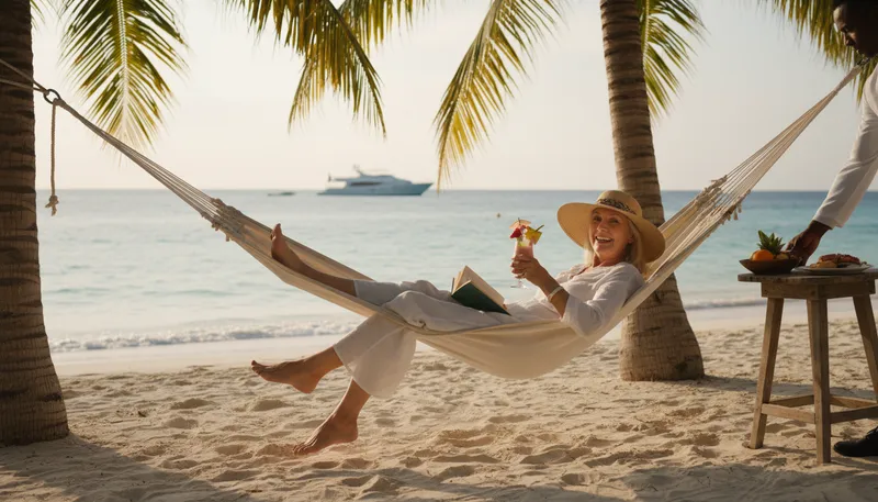 Illustration of life of riley: A carefree, comfortable lifestyle.