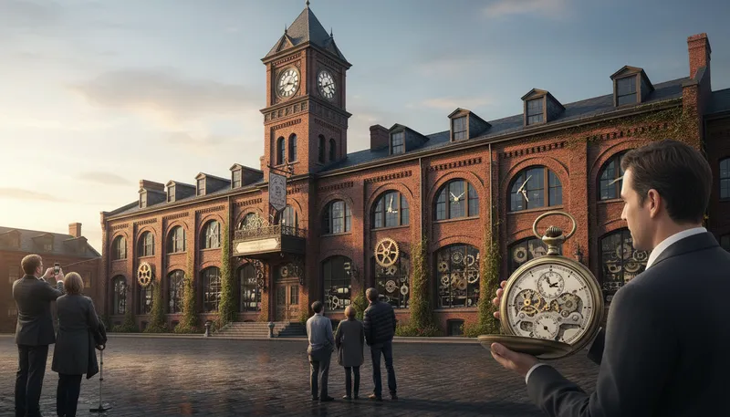 Illustration of waltham: a city in Massachusetts known for industry.