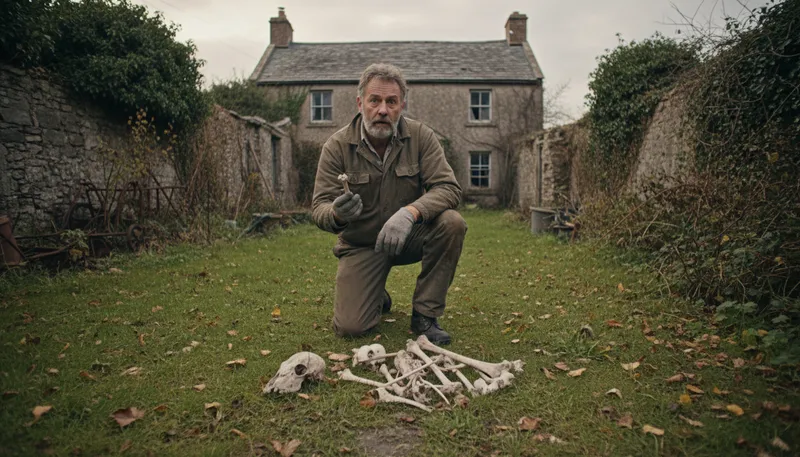Illustration of rickle o' banes: a small amount of bones