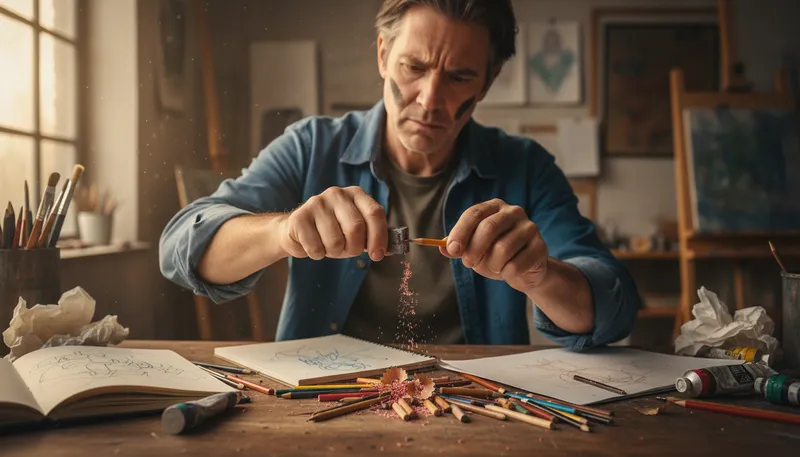 Illustration of not the sharpest pencil in the box: not very intelligent or clever