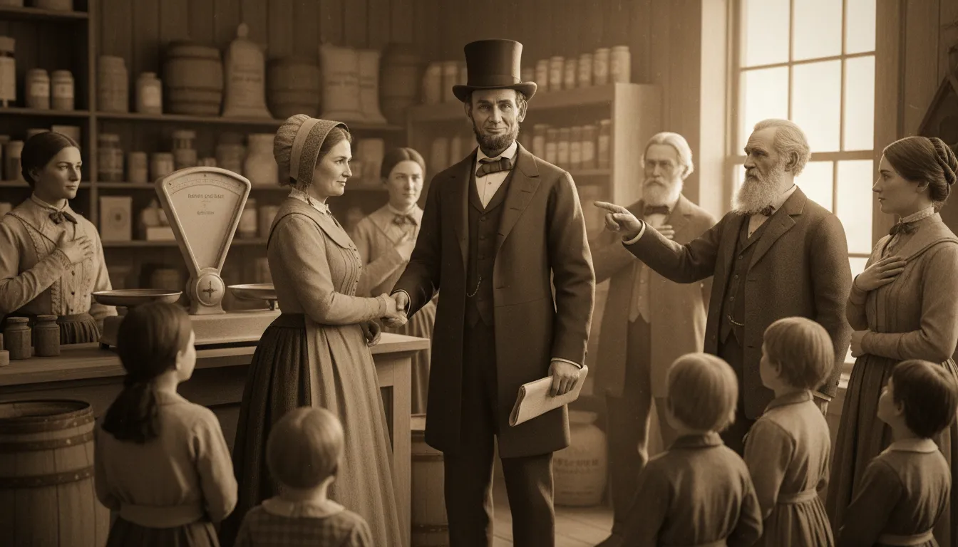 Иллюстрация Honest Abe: Nickname for Abraham Lincoln, known for telling the truth.