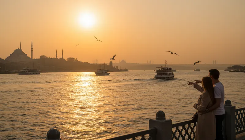 Illustration of bosphorus: A strait connecting the Black Sea and Sea of Marmara.