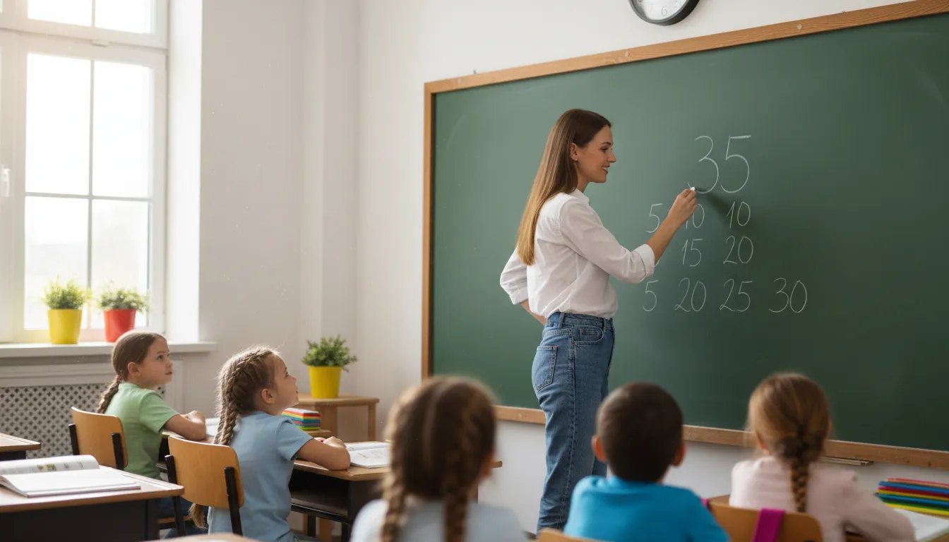 multiple का चित्र: the result of multiplying a whole number by another