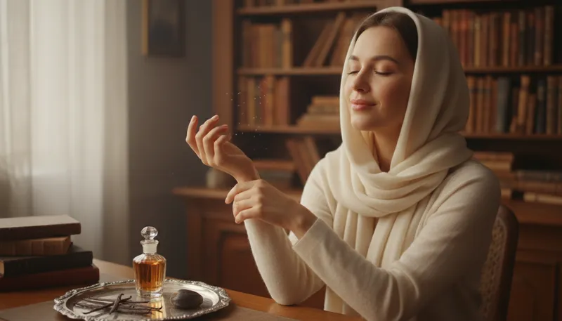 Illustration of musk: A strong smell often found in perfumes.