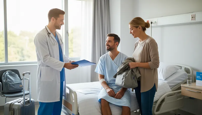 Illustration of discharge: To release someone from duty or obligation.