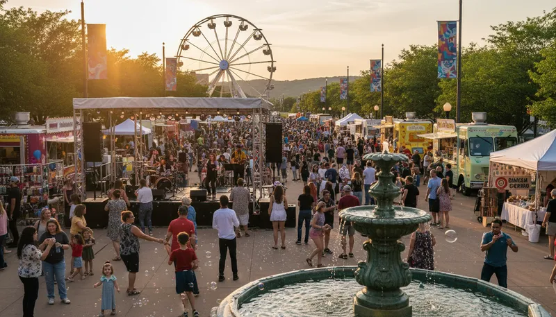 Illustration of clarksville: A town often known for its community events.