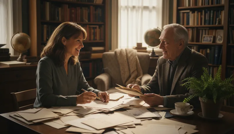 Illustration of correspondence: Communication exchanged, often in writing.