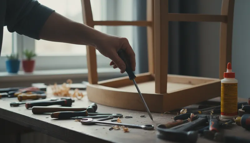Illustration of long screwdriver: A type of tool with a long handle.