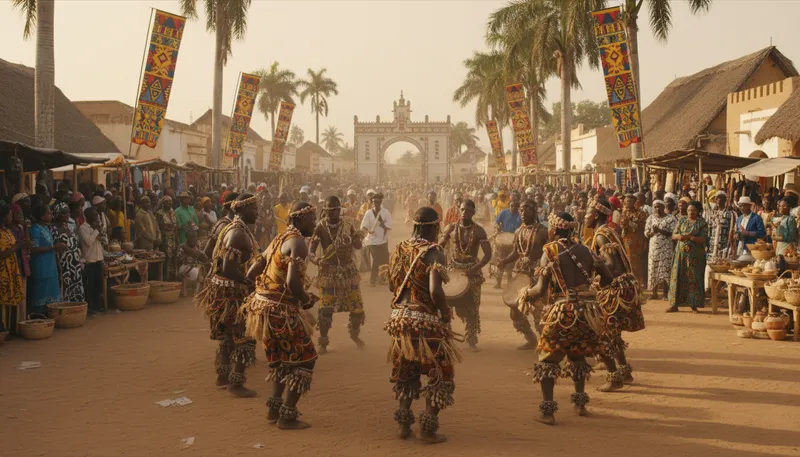 Illustration of benin: A country in West Africa known for history.