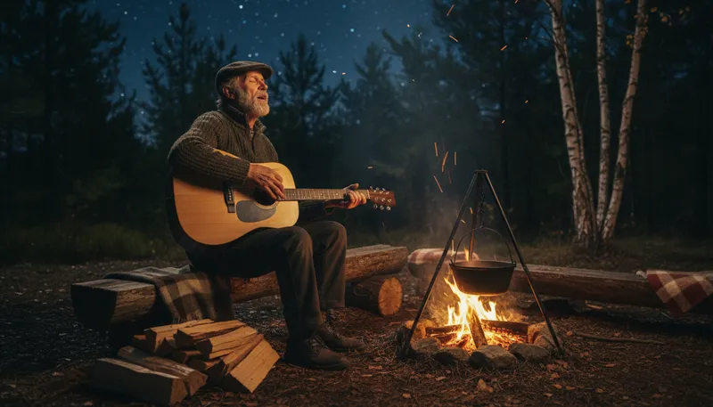 Illustration of ballad: A song or poem telling a story.