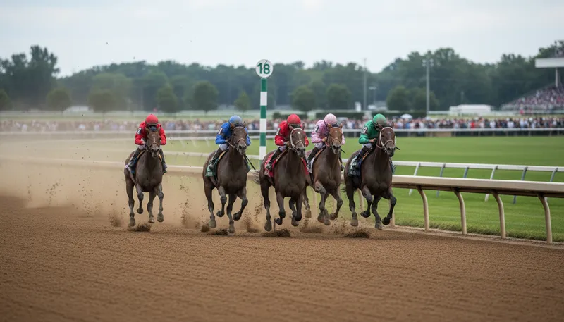 Illustration of furlong: A unit of distance equal to 1/8 of a mile.