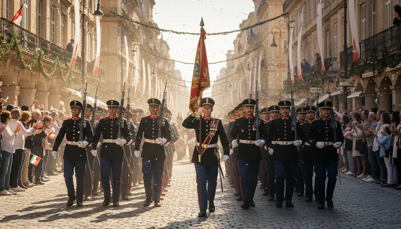 Illustration of regiment: A unit of soldiers organized for battle.