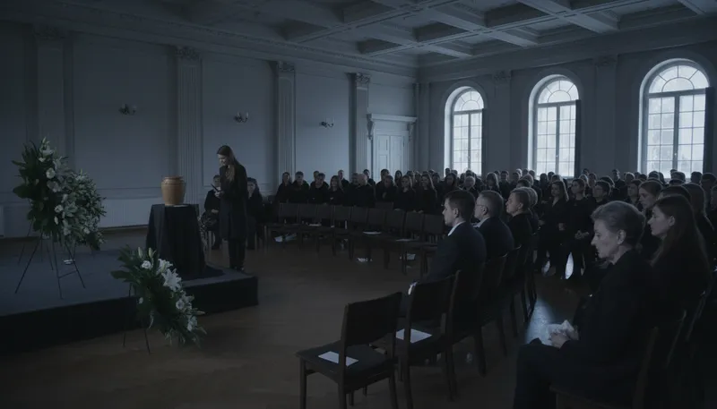 Illustration of somber: Serious, dark, or gloomy in mood.
