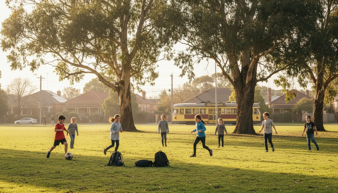 essendonのイラスト：A suburb in Melbourne, Australia.