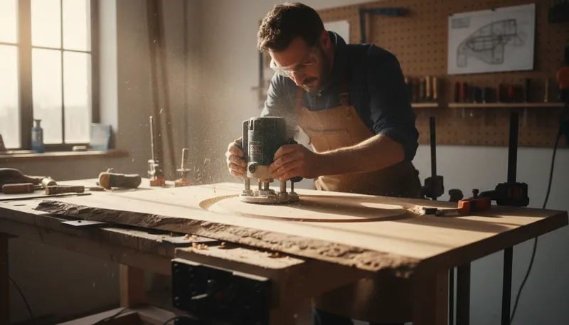 Illustration of router: tool for hollowing out wood