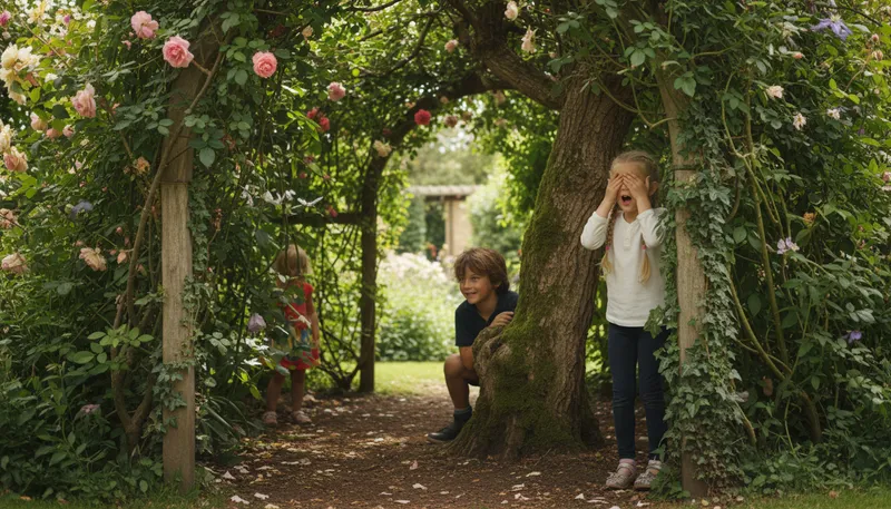 Illustration of bower: A shady, leafy shelter in a garden.