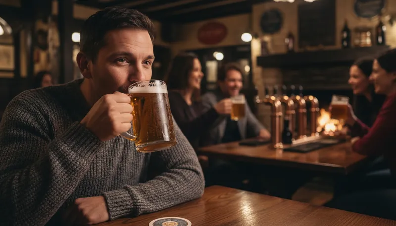 Illustration of ale: A type of beer brewed using a warm fermentation method.