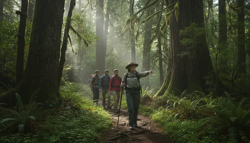 Illustration of ranger: A person who protects and manages natural areas.