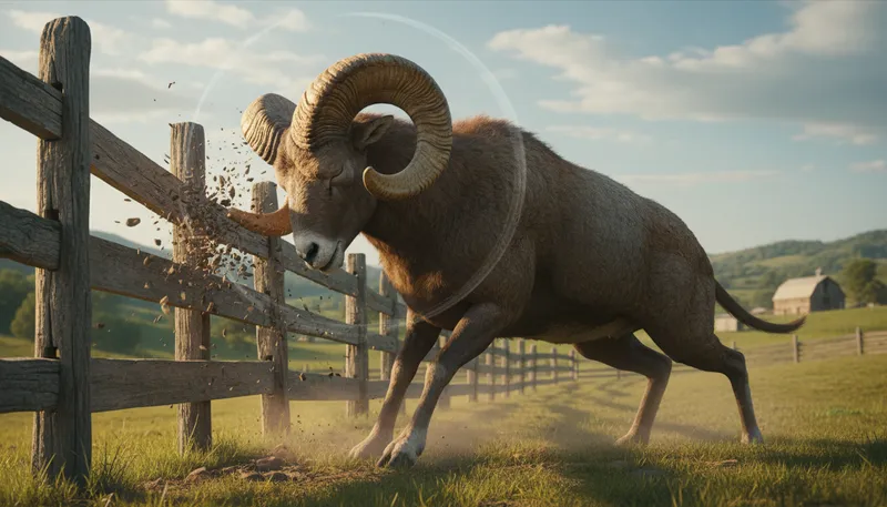 Illustration of ram: a male sheep, especially for breeding.