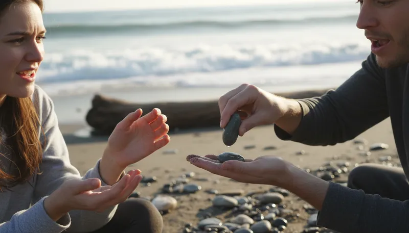 Illustration of snatch the pebble: to achieve a difficult task successfully.