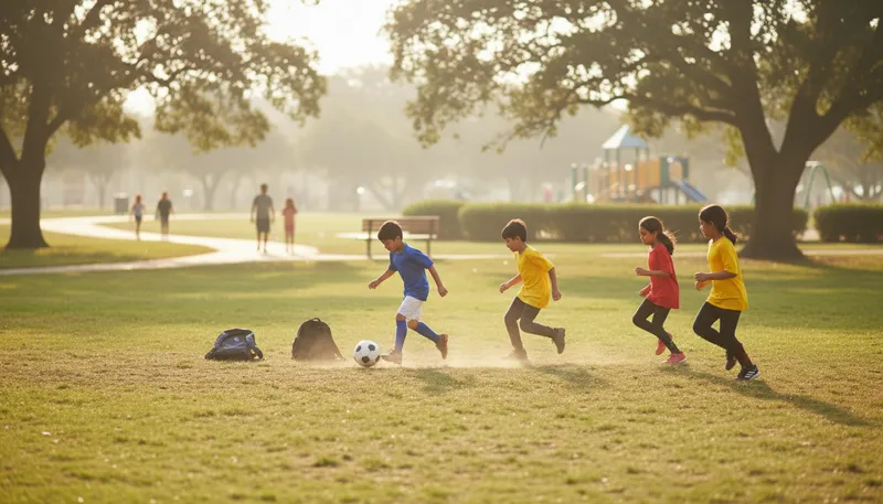 Illustration of soccer: A team sport played with a round ball.