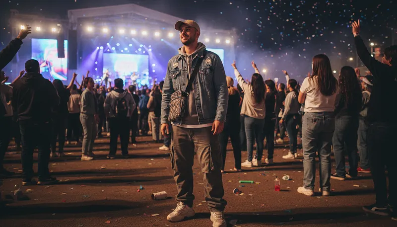 Illustration of streetwear: Casual clothing style influenced by urban culture.