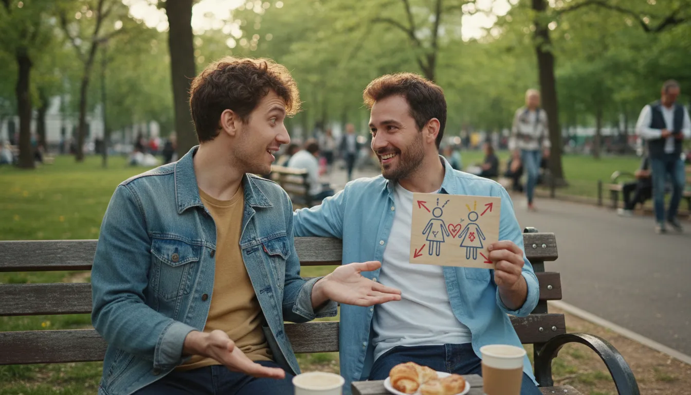 Illustrazione di swing both ways: to be romantically attracted to both men and women