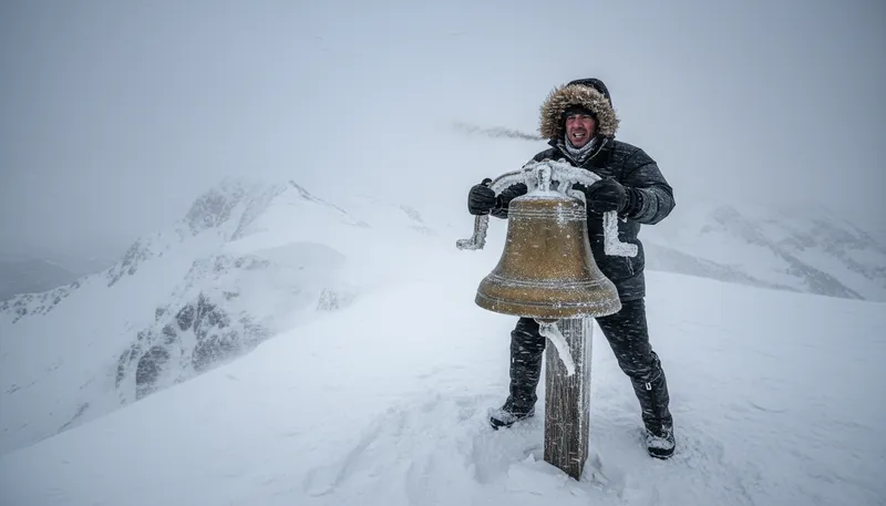 Illustration of brass monkey: Very cold weather.