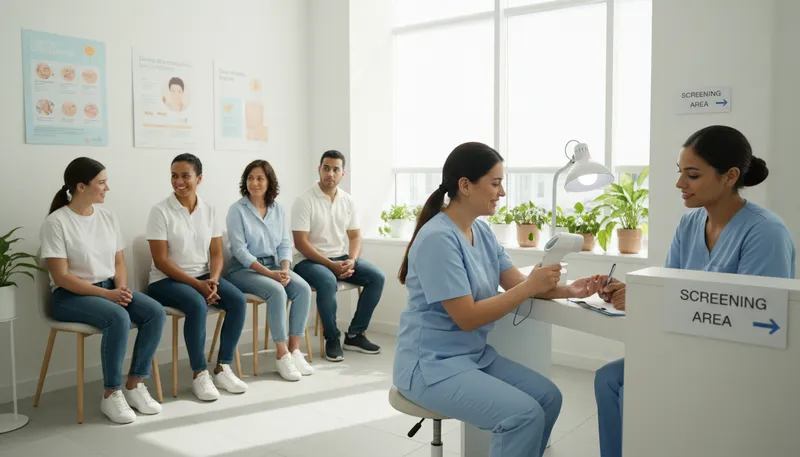 Illustration of screening: a test or examination to detect something