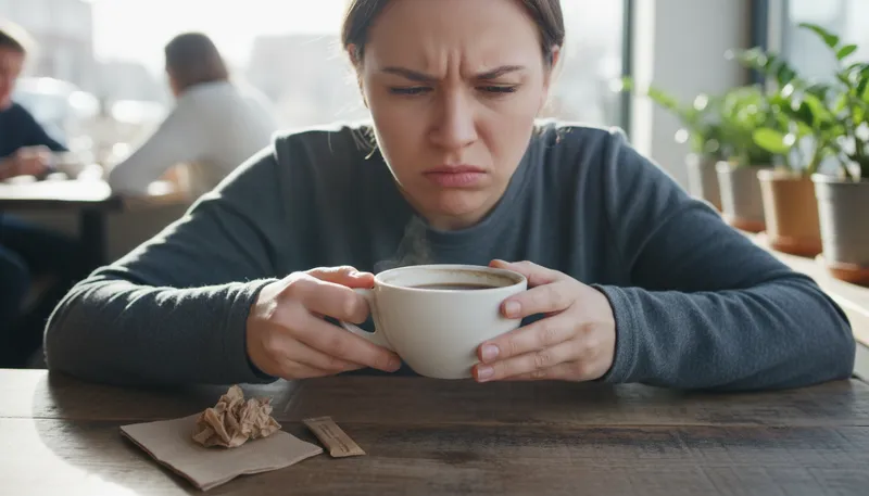 Illustration of dissatisfaction: A feeling of unhappiness or discontent.