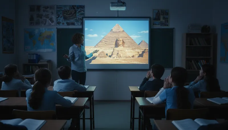 Illustration of slideshow: A presentation of images or slides.
