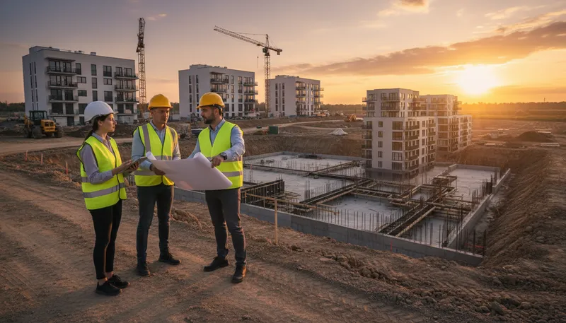 Illustration of developer: a builder of real estate projects