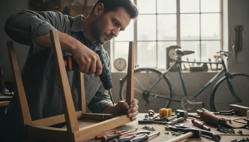 Illustration of handy: skillful or adept in practical tasks