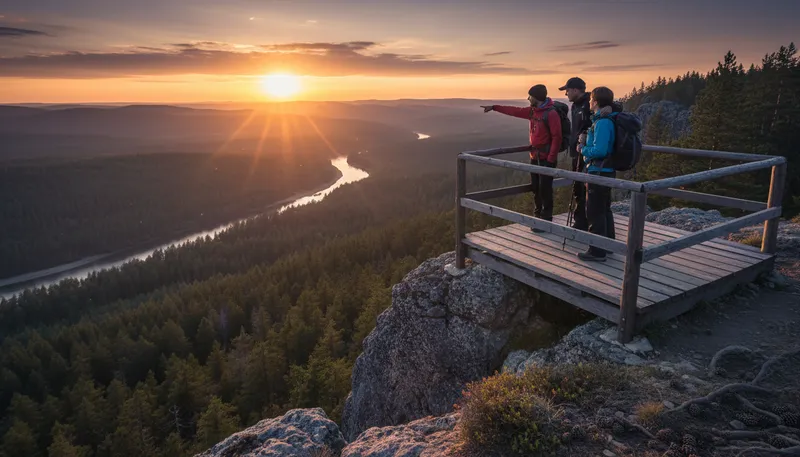 Illustration of lookout: a high place from which to observe