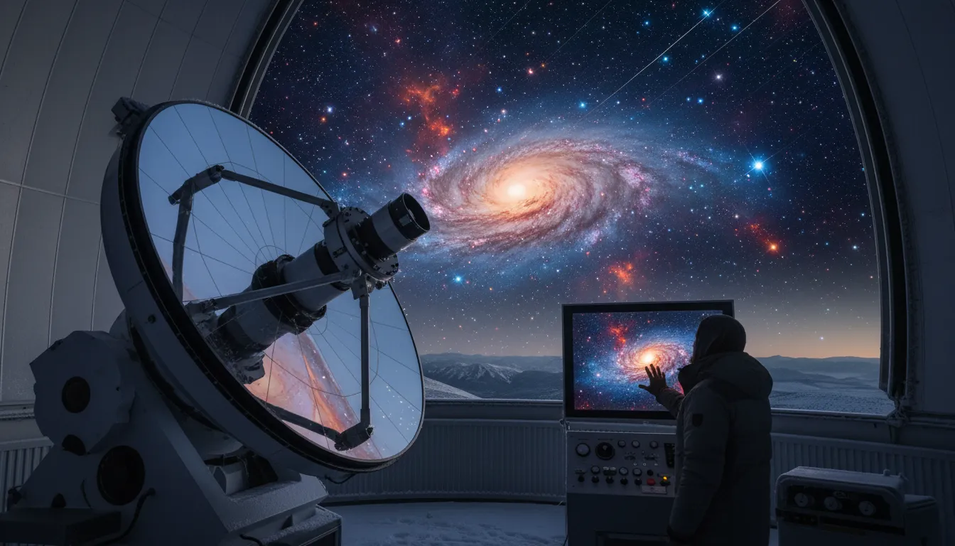 Illustration von universe: All of space, stars, and planets together.