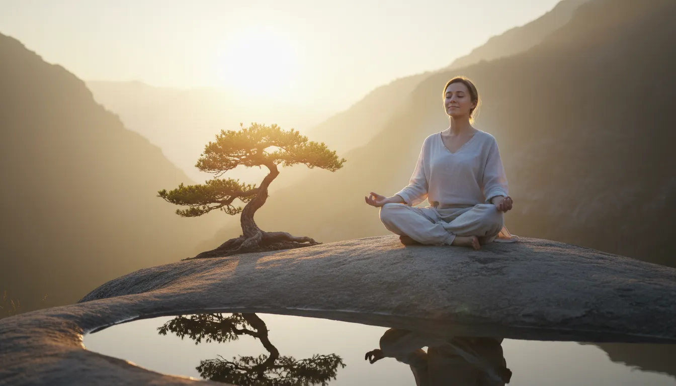 become one with one's inner self का चित्र: Achieve deep understanding of personal thoughts.