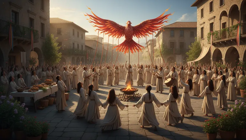 Illustration of pentecost: A Christian festival celebrating the Holy Spirit.
