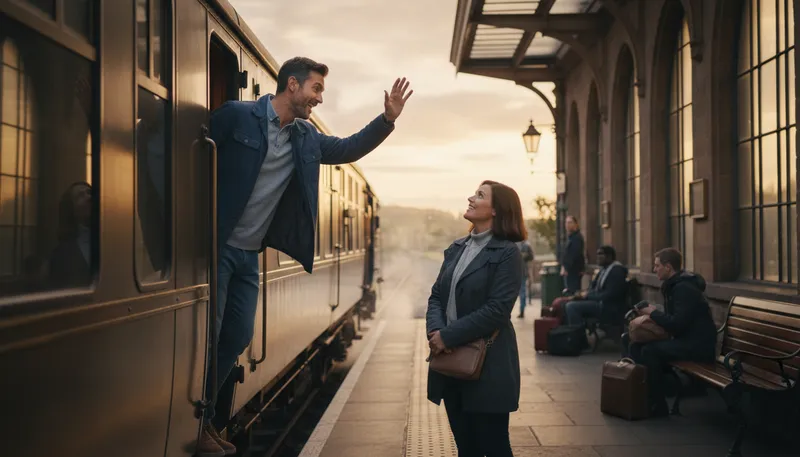 Illustration of nice knowing you: a farewell when leaving someone for good