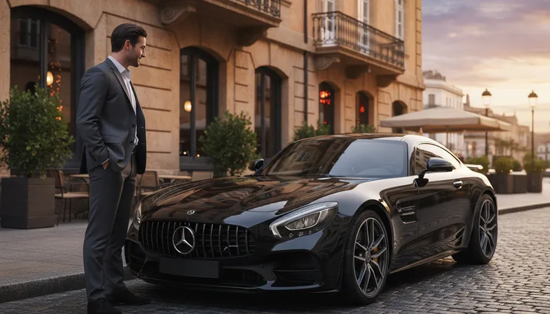 Illustration of amg: A performance division of Mercedes-Benz.