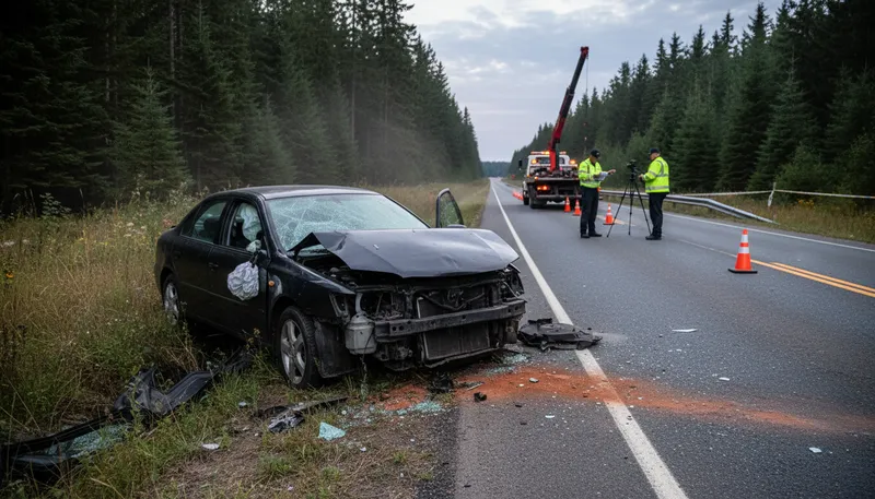 Illustration of wreck: remains of a destroyed vehicle or structure