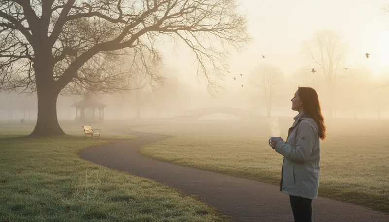 Illustration of haze: A thin mist that reduces visibility outdoors.